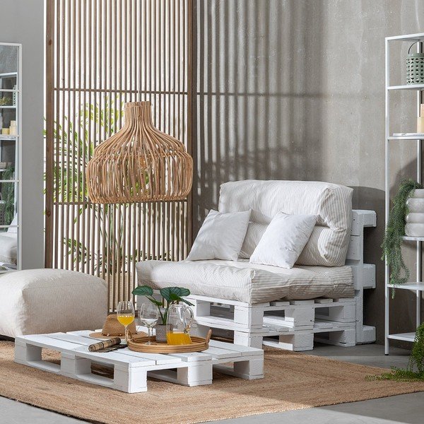 Bijeli/bež vrtni jastuci za sjedenje u setu 4 kom za palete 80x112 cm – Ixia-image-3