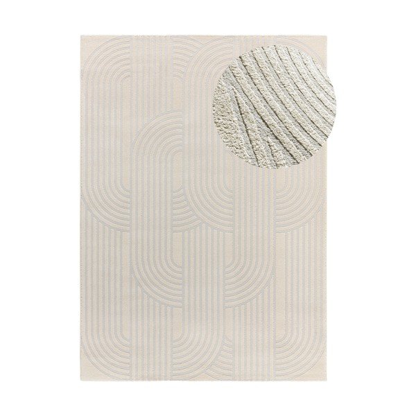 Svijetlo sivi/boje slonovače tepih 160x230 cm Baresa – Universal