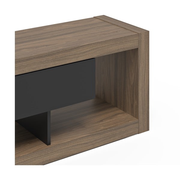 Crna/smeđa TV komoda u dekoru oraha 175x52 cm Nara – TemaHome-image-4