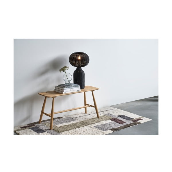 Crna stolna lampa sa sjenilom od ratana (visina 43 cm) Werna – Villa Collection-image-1