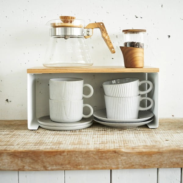 Bijela/u prirodnoj boji metalna dodatna kuhinjska polica 30,5x14 cm Tosca – YAMAZAKI-image-1