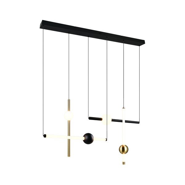 Crna/u zlatnoj boji LED viseća svjetiljka s mogućnosti zatamnjivanja Melita – Trio-image-3
