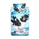 Plava pamučna dječja posteljina za dječji krevetić 100x135 cm How to Train Your Dragon "Babies" – Jerry Fabrics