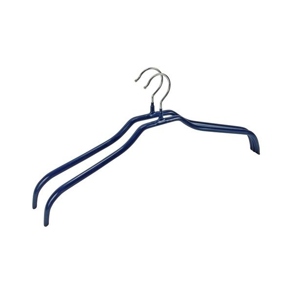 Set od 2 plave protuklizne vješalice za odjeću Wenko Hanger Slim-image-1