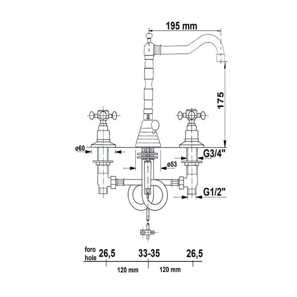 Slavina za umivaonik u sjajno srebrnoj boji Antea – Sapho-image-1