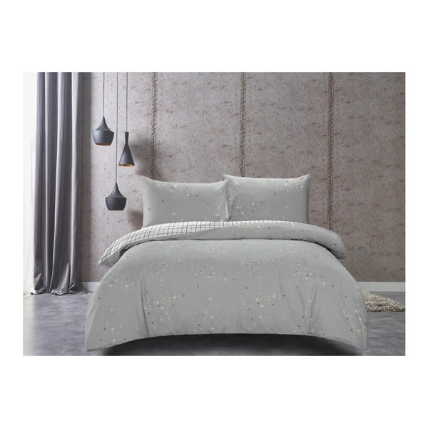 Dvostrana posteljina za bračni krevet od pamučnog satena DecoKing Modest, 220 x 200 cm