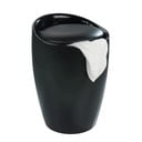 Crna košarica za rublje i stolica u jednom Wenko Candy, 20 l