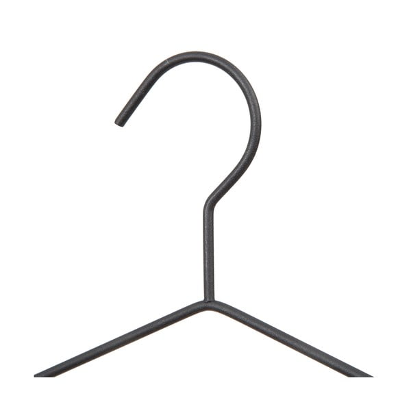 Set od 2 crne vješalice s drvenim detaljem Compactor Frosted-image-2