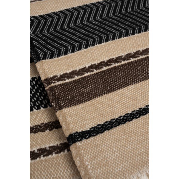 Smeđa deka od mješavine pamuka 140x180 cm Luxor – Euromant-image-3