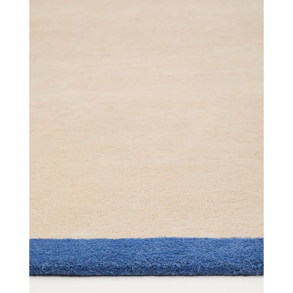 Plavi/bež pamučan tepih 90x150 cm Nalim – Kave Home-image-3