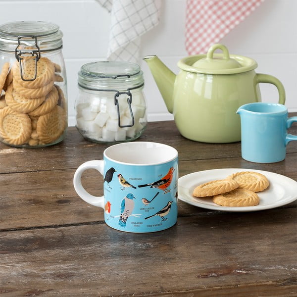 Plava/krem keramička šalica 350 ml Garden Birds – Rex London-image-1
