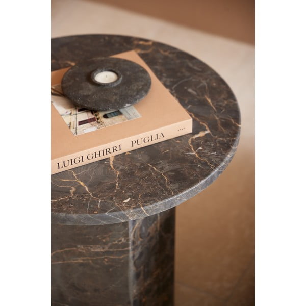 Mramorni okrugli pomoćni stol ø 50 cm Naxos – Actona-image-2