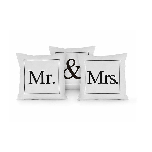 Set od 3 jastuka Really Nice Things Mr & Mrs, 45 x 45 cm-image-2
