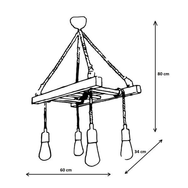 Smeđa viseća svjetiljka Halat – Opviq lights-image-3
