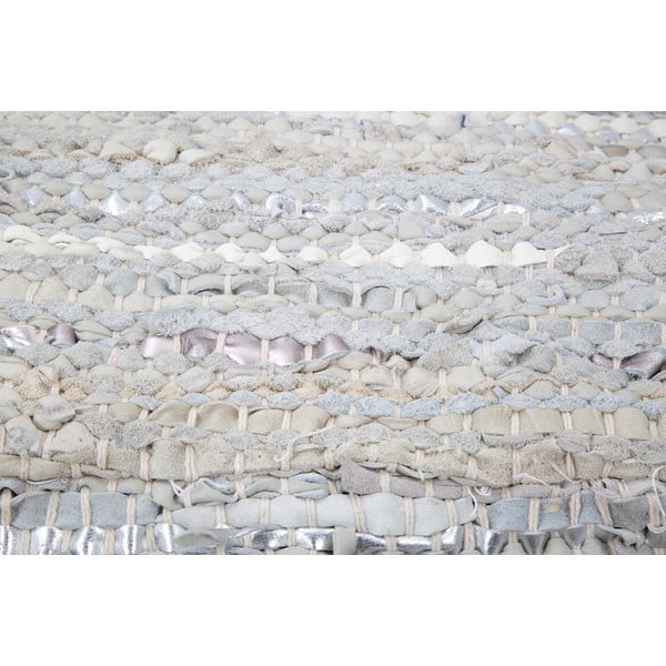 Kožni tabure a pamučnim detaljima Mauro Ferretti Delhi Quadrato-image-2