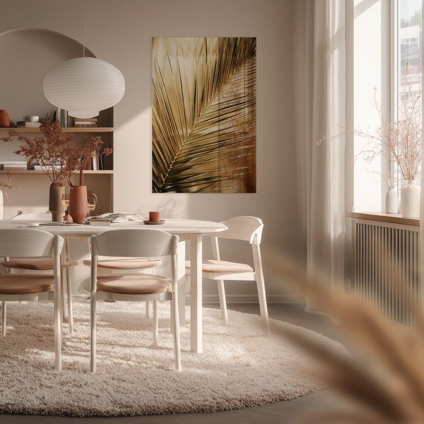 Tiskana staklena slika 80x120 cm Gold Palm  – Styler-image-1