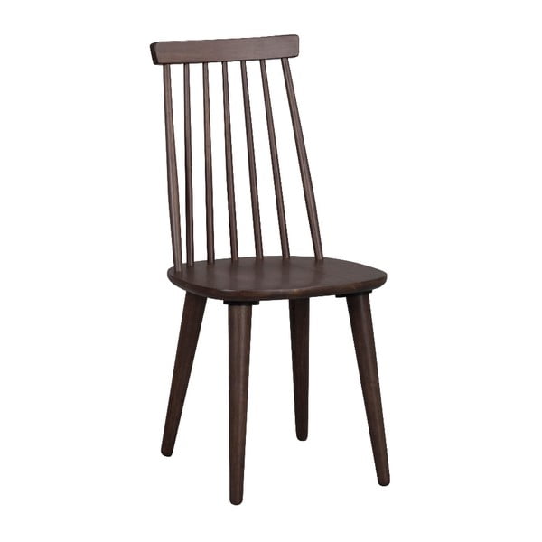 Smeđa stolica za blagovanje od gumenog drveta Rowico Lotta