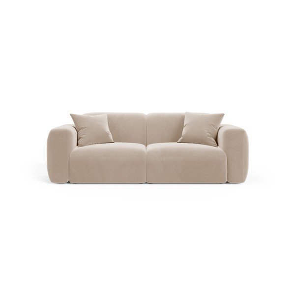 Bež baršunasti sofa 220 cm Strino – Cosmopolitan Design