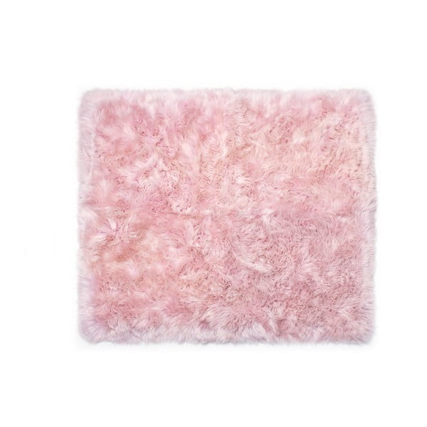 Ružičasti tepih od ovčje kože Royal Dream Zeland ovaca 130 x 150 cm
