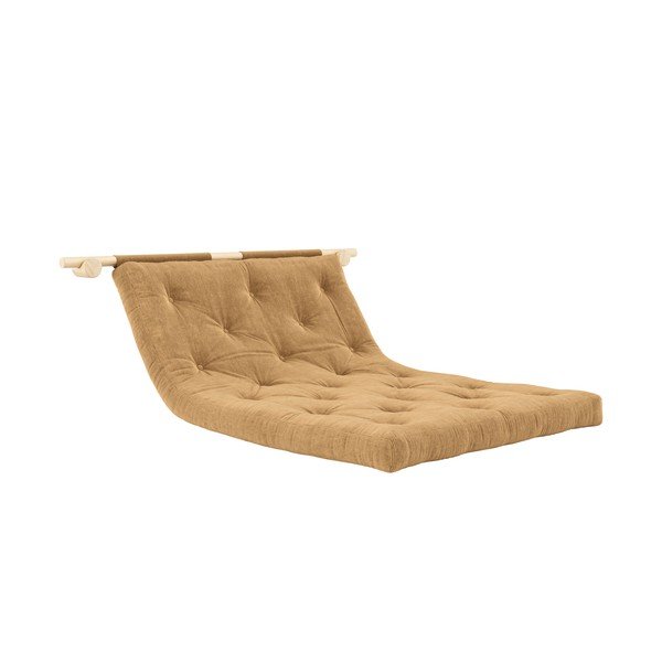 Svjetlo smeđa sklopiva sofa od samta 135 cm Hooked – Karup Design-image-3