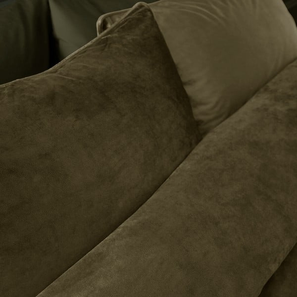 Kaki zelena posteljina za bračni krevet od samta 200x200 cm Kingsley – Catherine Lansfield-image-1