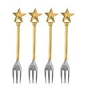 Vilice za desert u setu 4 kom od nehrđajućeg čelika u zlatnoj boji Georgette – Bloomingville