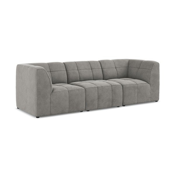 Siva baršunasti sofa 255 cm Aloha – Makamii