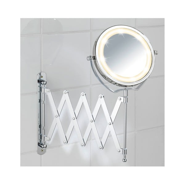 Kozmetičko ogledalo od kroma sa LED svjetlom Wenko Brolo-image-1