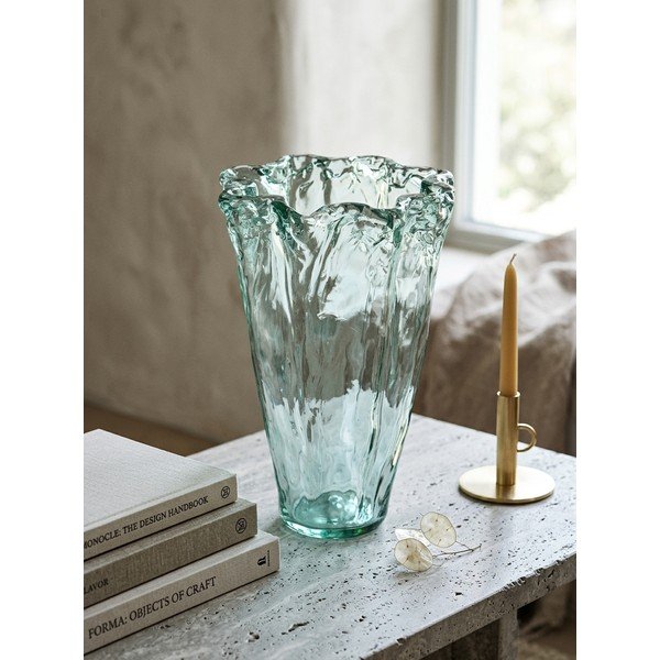 Plava vaza od recikliranog stakla (visina 30 cm) Pandora – Ego Dekor-image-2