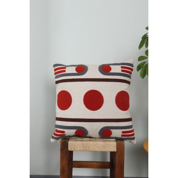 Lanena ukrasna jastučnica 43x43 cm Geometrik – Mioli Decor-image-1