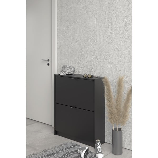 Crni preklopni ormarić za cipele Shoes – Tvilum-image-1