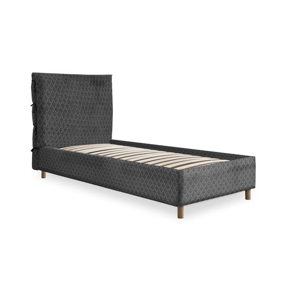 Sivi tapecirani krevet za jednu osobu s podnicom 90x200 cm Sleepy Luna - Miuform-image-2