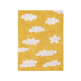 Senf žuti periv/ručno rađen pamučan dječji tepih 120x160 cm Clouds Mustard – Lorena Canals