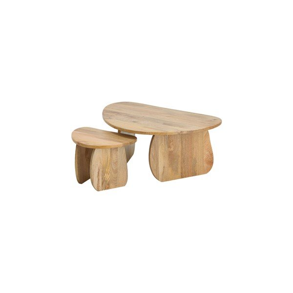 Stolić za kavu od masivnog manga u prirodnoj boji Mushroom – Ellos Home