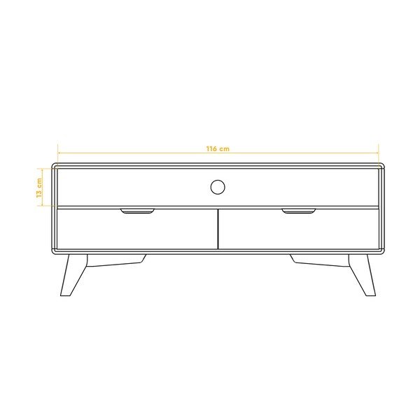 TV komoda od bukovog drveta 120x48 cm Greg - The Beds-image-3