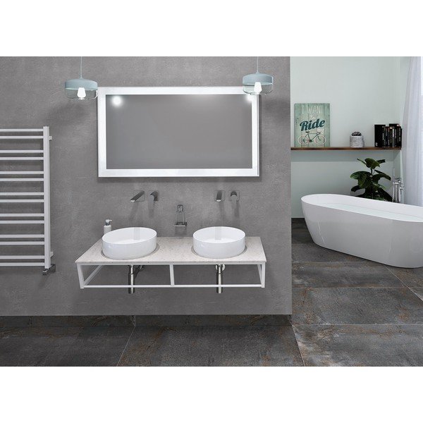 Bijelo željezno zidno postolje ispod umivaonika 120x20 cm Ska – Sapho-image-1