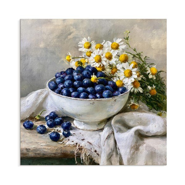 Tiskana slika na platnu 32x32 cm Blueberry Bowl – Styler
