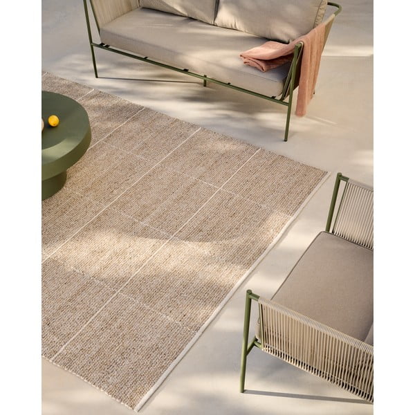 Bež unutarnji i vanjski tepih od recikliranih vlakna 200x300 cm Nailan – Kave Home-image-3