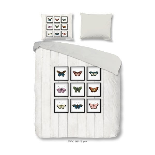 Pamučna posteljina za bračni krevet s dva jastuka Good Morning Jaylee, 200 x 200 cm