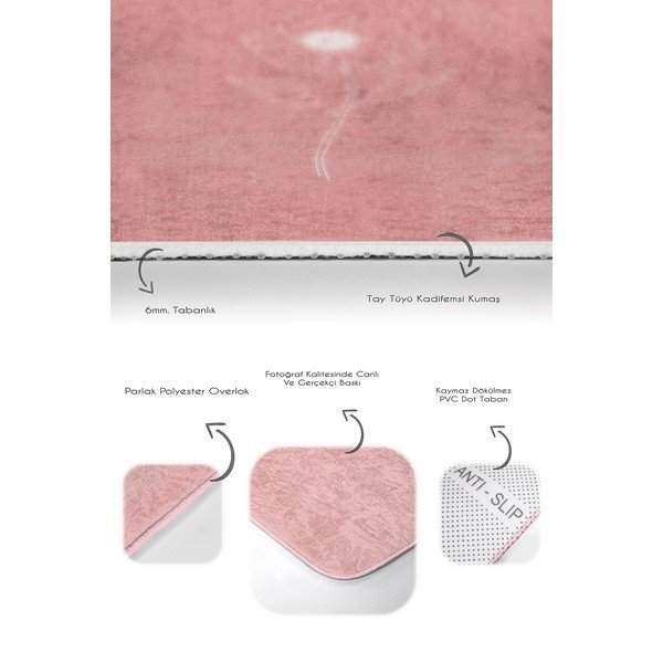 Ružičaste od samta kupaonske prostirke u setu 2 kom 60x100 cm – Mila Home-image-3