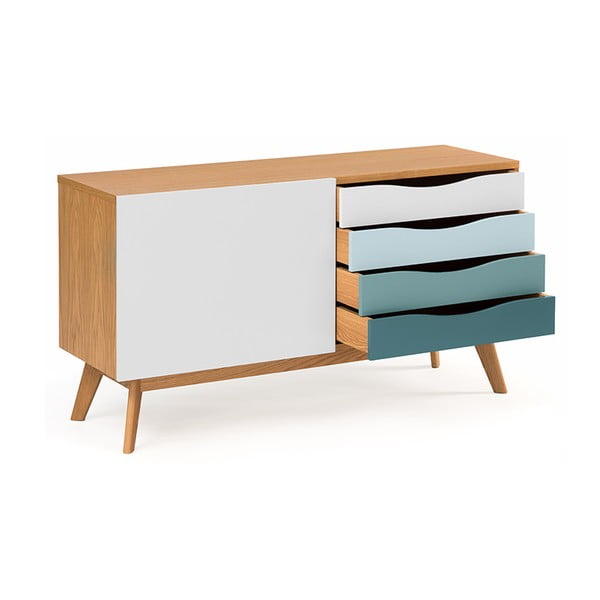 Komoda s plavim ladicama Woodman Avon-image-3