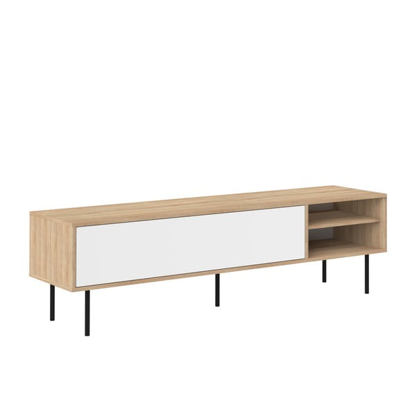 Bijela/u prirodnoj boji TV komoda u dekoru hrasta 165x40 cm Ampère – TemaHome-image-3