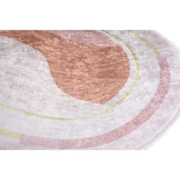 Narančasti/krem perivi okrugli tepih ø 120 cm Yuvarlak – Vitaus-image-2