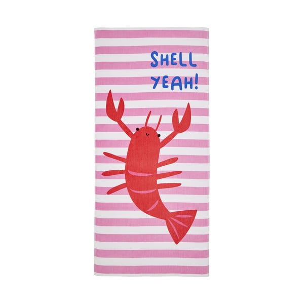 Ružičasti ručnik za plažu 160x76 cm Shell Yeah - Catherine Lansfield