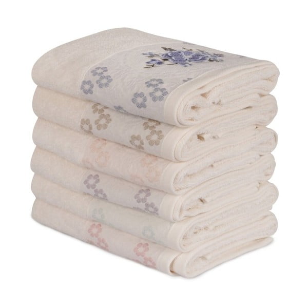 Set od 6 pamučnih ručnika Daireli Marisol, 50 x 90 cm
