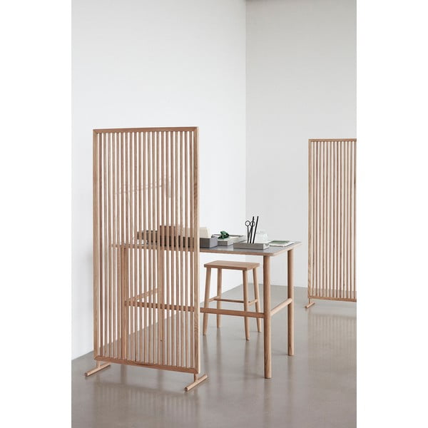 Barska stolica od punog hrasta u prirodnoj boji (visine sjedala 52 cm) Folk – Hübsch-image-1