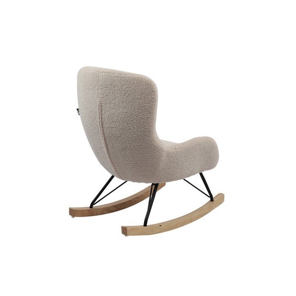 Bež dječja fotelja za ljuljanje od bouclé tkanine Rocky – Vipack-image-3