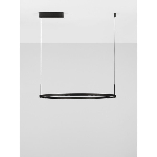 Mat crna LED viseća svjetiljka aluminijska s mogućnosti zatamnjivanja ø 80 cm Lunette – Nova Luce-image-3