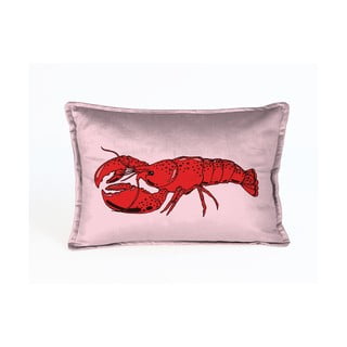 Rozi jastuk baršun s jastogom Velvet Atelier Lobster, 50 x 35 cm