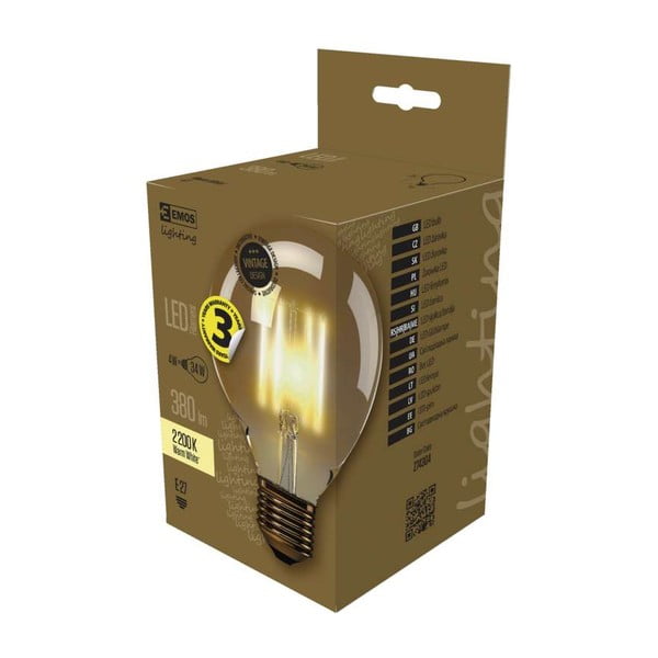 LED žarulja EMOS Vintage G95 Warm White, 4W E27-image-2